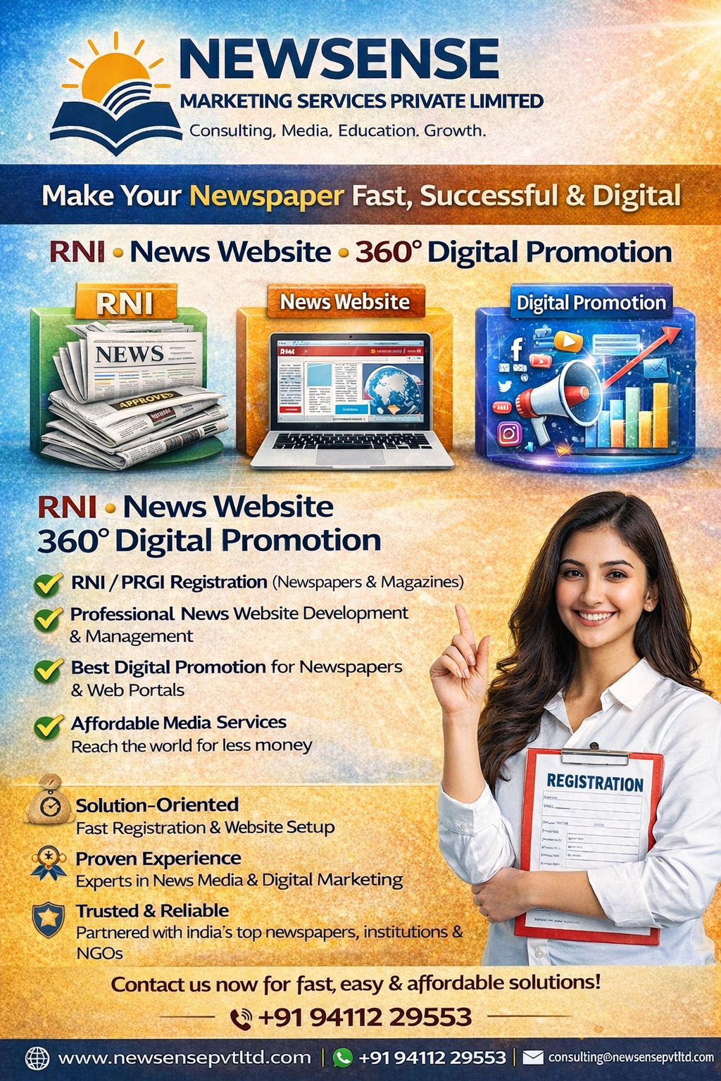 Sponsored RNI Registration Consulting: New Sense Marketing Services